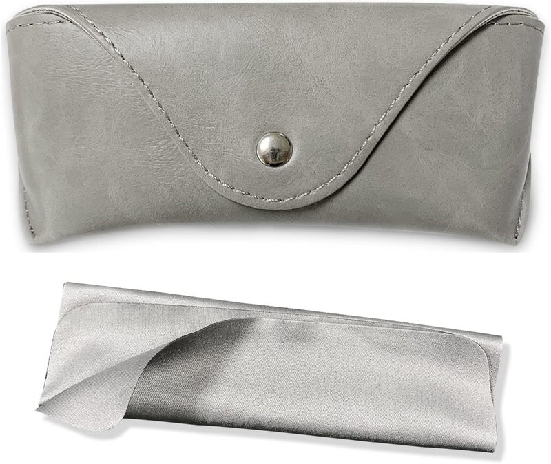 LogHog Portable Leather Glasses Case,Flexible Sunglasses Pouch Slim Case for Women Men Horizontal Eyeglass Case - Image 1